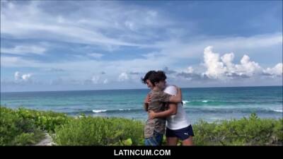 Twink Latino Boy Stepson With Stepdad In On Beach & Shower - boyfriendtv.com