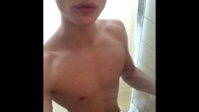 (Risky) Hot Stud Masturbate in Shower at the Gym /BIG DICK (23cm)/Huge Load - boyfriendtv.com