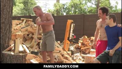 Dale Savage - Twink Step Son Threesome With Dad And Grandpa After Working Outside - boyfriendtv.com