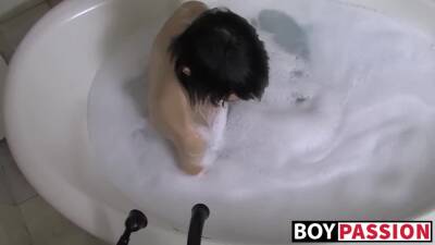 Roxy Red - cute guy in washing nude with pleasure - boyfriendtv.com