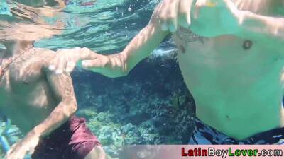 Expert diver dives into his amateur latin students ass - boyfriendtv.com