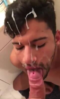 Cum on my face while sucking a big dick - boyfriendtv.com