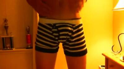 AMAZING twink in hot underwear wanks off! - boyfriendtv.com
