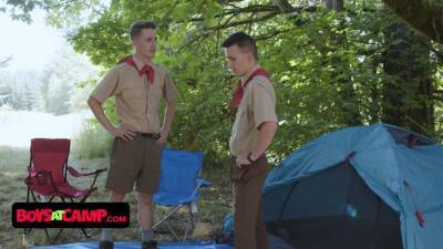Boys At Camp - Shy New Boy Joins The Scout Boys And Gets Welcomed By The Lead With Outdoor P - boyfriendtv.com