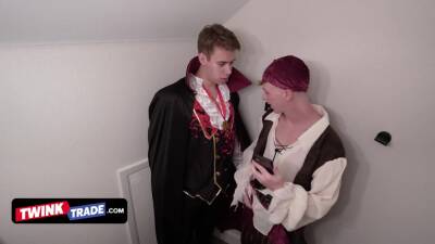 Twink Trade - Hot And Horny Stepdads Put On Costumes And Surprise Their Teen Twinks On The C - boyfriendtv.com