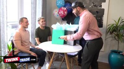 Gorgeous Teen Boys Celebrate Their Birthdays With A Sensual Foursome Party With Their Step D - boyfriendtv.com