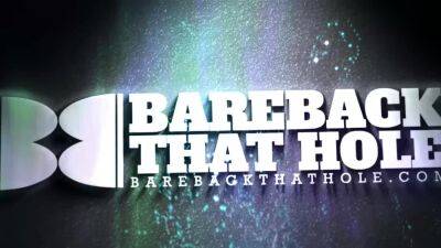 BAREBACKTHATHOLE Gay Josh Stone Barebacked By Damien Kilauea - drtuber.com
