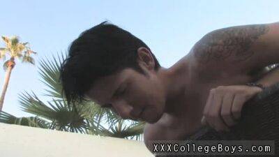 Hot college gay boys clean xxx I am out by the pool - drtuber.com