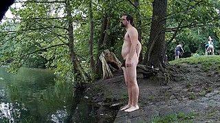 Skinny-dip In Public, Getting Caught Naked, Cum Outdoors - gayxo.com