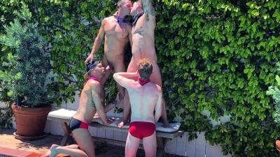 Outdoor orgy gays enjoy anal at home - drtuber.com