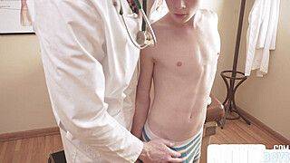 Petite Blond Twink Bareback Fucked By Doctor In Infirmary - gayxo.com